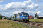 Mit einem leeren Autozug rollte am 08.09.26 383 014 der CD Cargo durch J�trichau Richtung Ro�lau.