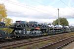 Mercedes Neuwagen auf dem Bertani Transporti 27 80 4356 236-4 D-TWA Laaers, am 19.10.2026 in Magdeburg-Neustadt