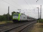 Captrain 185 542-8 mit einem Autotransportzug Richtung Erfurt Gbf, am 12.09.2013 in Erfurt Ost.