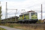 140 002-7 Sunrail mit leeren Autotransportzug in Dedensen G�mmer, Oktober 2016.