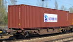 Ungarischer Containertragwagen vom Einsteller TOUAX RAIL Ltd.
