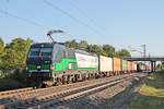 Mit dem Containerzug (Basel Bad Rbf - Rotterdam Waalhaven) fuhr am Abend des 23.05.2019 die ELL/RTBC 193 727  EUROPEANGATEWAYSERVICES  südlich vom Haltepunkt Buggingen über die KBS 703 durchs Markgröflerland in Richtung Freiburg (Breisgau).