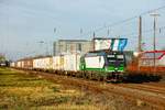 ELL 193 760 mit Container in Hilden, Dezember 2020.