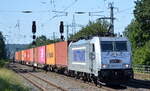 METRANS Rail s.r.o., Praha [CZ] mit  386 031-9  [NVR-Nummer: 91 54 7386 031-9 CZ-MT] und Containerzug am 09.09.21 Bf.