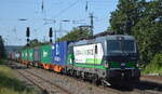 RTB CARGO GmbH, Düren [D] mit der ELL Vectron  193 727  (NVR-Nummer: 91 80 6193 727-5 D-ELOC] und Containerzug am 09.09.21 Bf.