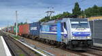 RTB Cargo - Rurtalbahn Cargo GmbH, Düren [D] mit  186 426-3  [NVR-Nummer: 91 80 6186 426-3 D-Rpool] und Containerzug am 20.09.21 Berlin Blankenburg.
