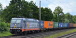 Hector Rail (Germany) GmbH, Bochum [D] mit  241.014  [Name: Ackbar][NVR-Nummer: 91 80 6185 571-7 D-HRDE] und Containerzug am 05.07.22 Vorbeifahrt Bahnhof Dedensen/Gümmer.