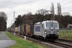 Metrans 383 408-2 auf der Hamm-Osterfelder Strecke am BÜ km 66,7 Kerstheiderstr. 23.3.2023