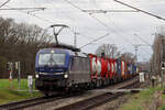 ELL 193 565 in Diensten von RTB Cargo auf der Hamm-Osterfelder Strecke am BÜ km 66,7 Kerstheiderstr. 23.3.2023