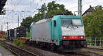 LTE Polska Sp. z o.o. mit der  E 186 134  [NVR-Nummer: 91 51 6270 005-7 PL-ATLU] und einem Containerzug am 19.07.23 Höhe Bahnhof Magdeburg-Neustadt.
