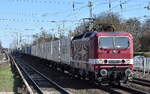DeltaRail GmbH, Frankfurt (Oder) mit ihrer  243 650-9  (NVR:  91 80 6143 650-0 D-DELTA ) und einem Containerzug am 18.03.24 Höhe Bahnhof Berlin-Hirschgarten.