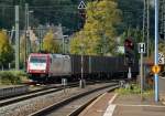 185 600-4  Crossrail  Containerzug durch Remagen - 01.10.2014