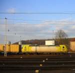 145 CL-031 von Alpha Trains fährt mit einem sehr langen MSC-Containerzug aus Antwerpen-Berendrecht(B) nach Weil Am Rhein(D) bei der Ausfahrt aus  Aachen-West und fährt in Richtung