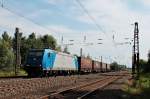 185 515-4 von Railtraxx am 06.06.2014 mit einem Containerzug in Orschweier gen Norden.