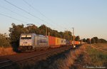 386 003-8 Metrans mit Containerzug bei Woltorf 30.08.2016