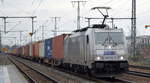 METRANS Rail s.r.o., Praha [CZ] mit  386 040-0  [NVR-Nummer: 91 54 7386 040-0 CZ-MT] und Containerzug am 20.02.20  Durchfahrt Bhf.
