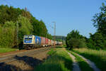 187 323 WLC mit einem Containerzug bei Postbauer-Heng Richtung Nürnberg, 18.06.2020