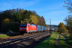 152 153 DB Cargo mit dem Tchibo Containerzug bei Postbauer-Heng Richtung Nürnberg, 14.11.2020