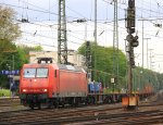 145 CL-014 von Crossrail fhrt mit einem Containerzug von Aachen-West und fhrt in Richtung Kln am 3.5.2012.