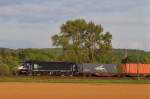 Am 12.Mai 2013 war 185 544 mit einem Containerzug bei Burgstemmen auf dem Weg Richtung Norden.