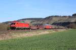 187 138 DB mit einem Mischer am Morgen des 07.04.2018 bei Himmelstadt  