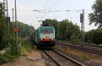 Die Cobra 2831 kommt als umleiter aus Richtung Aachen-Wes,Laurensberg,Richterich mit einem kurzen gemischten Güterzug aus Antwerpen-Noord(B) nach Köln-Gremberg(D) und fährt durch
