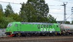 Eine von den wunderschönen dänischen Green Cargo Loks, die  Br 5333  (NVR-Nummer: 91 86 018 5333-9 DK-GC) mit gemischtem Güterzug, 06.08.19 Vorbeifahrt Bahnhof Hamburg Harburg.   