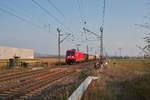 187 144 mit einem gemischten Güterzug bei Altendorf Richtung Bamberg, 31.03.2019
