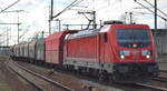 DB Cargo AG [D] mit  187 106  [NVR-Nummer: 91 80 6187 106-0 D-DB] mit kurzem gemischten Güterzug Richtung Ziltendorf EKO am 05.03.20 Bf.