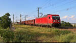EZ mit 187 147-4 überquert die Leipziger Chaussee (B 6) Richtung Abzweig Halle Thüringer Bahn.

🧰 DB Cargo
🕓 24.6.2023 | 19:20 Uhr
