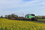 218 493-5 (AIXrail) mit einem gemischten G�terzug in Meerbusch B�singhoven, 8. April 2026