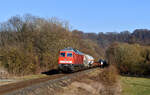 DB 232 609 mit EZ 52198 Nordhausen - Bebra Rbf am 05.03.2026 kurz vor Walkenried
