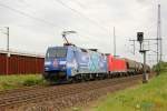 DB 152 138-4 TFG Albatros & DB 185 mit Kesselzug in K�ln Porz Wahn, April 2014.
