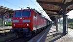 Bahnlogistik24 GmbH, Dresden mit der  120 119-3  (NVR:  91 80 6120 119-3 D-BLC ) und einem Getreidezug am 07.09.23 Durchfahrt Bahnhof Magdeburg Neustadt.