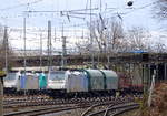 186 456-0 von Railpool  kommt aus Richtung Montzen/Belgien mit einem Güterzug aus Antwerpen-Noord(B) nach Köln-Gremberg(D) und fährt in Aachen-West ein.
