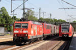 DB 185 142-7 mit RP 155 218-1 in Linsburg 8.5.2018