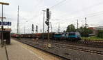 186 293-7 von Lineas fährt mit einem Güterzug von Aachen-West nach Köln-Gremberg(D)bei der Ausfahrt aus Aachen-West und fährt in Richtung