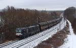 DGS 46706 nach Rostock Seehafen am 26.01 bei Jena Göschwitz mit 193 671 von TX Logistik aufgenommen.