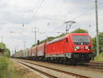 187 142 mit einem Güterzug auf den südlichen Berliner Außenring bei Diedersdorf am 26.
