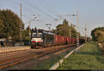 Hochbordwagenzug mit 193 644-2 (X4 E - 644 | Siemens Vectron) unterwegs an der Blockstelle (Bk) Zscherben Richtung Teutschenthal.