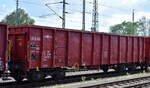 Offener Drehgestell-Hochbordwagen vom Einsteller Rail Cargo Hungaria mit der Nr.