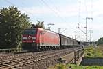 Mit einem vollen  Redbull -Zug (Bludenz - Bremerhaven) fuhr am 12.09.2018 die 185 109-6 bei Müllheim (Baden) über die Rheintalbahn in Richtung Freiburg (Breisgau).