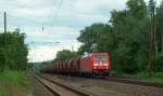 DB 185 364-7 mit offenen Schttgutwagen Richtung Grokorbetha, in Naumburg (Saale); 13.07.2009