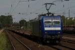 145-CL 201 mit einem leeren Coilzug in Dsseldorf Rath am 20.07.10