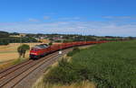 Holzzug bei Ruppertsgrün mit EBS 241 353 auf dem Weg von Werdau nach Plauen ob.