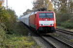 189 085-4 DB Cargo am 12.11.2021 Mehrhoog Richtung Niederlande