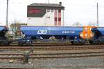 WASCOSA K+S Kaliwagen am 29.01.22 in Hanau Hbf vom Bahnsteig aus fotografiert