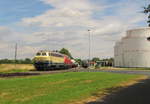 RailsystemsRP 218 480-2 + 218 469-5 am 11.07.2016 im Tankklager Emleben. Sie brachten später einen Kesselwagenzug nach Großkorbetha.