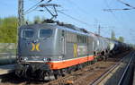 Hectorrail mit 162.001  Mabuse  (91 80 6 151 013-0 D-HCTOR) und Kesselwagenzug (leer) Richtung Stendell am 19.04.18 Berlin-Hohenschönhausen.