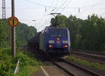 152 134-3 (DB/TFG-Transfracht)  kommt als Umleiter durch Kohlscheid aus Richtung Aachen-West,Laurensberg,Richterich mit einem Ölzug aus Antwerpen-Petrol(B) nach Stuttgart-Hafen(D) und fährt
